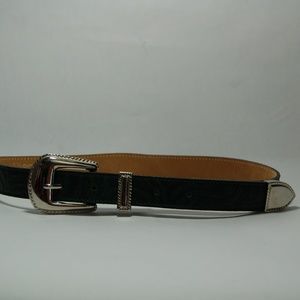 Streets Ahead Green Leather Western Belt Size S